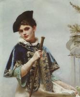 Gustave Jean Jacquet - A Portrait of a Noble Lady